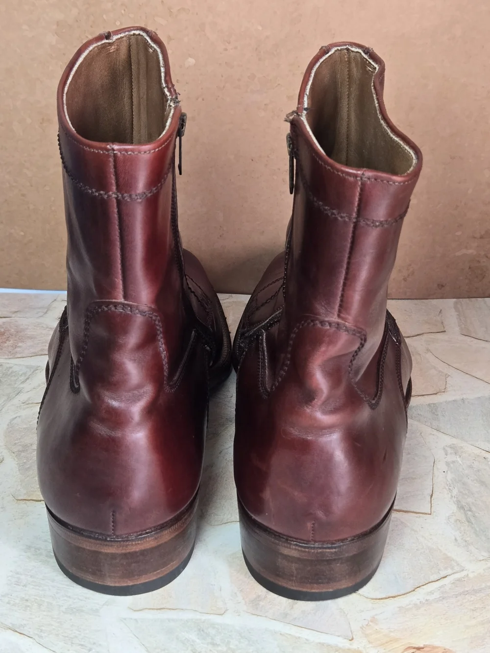 Vintage E.T. Wright Leather Side Zip Ankle Boots